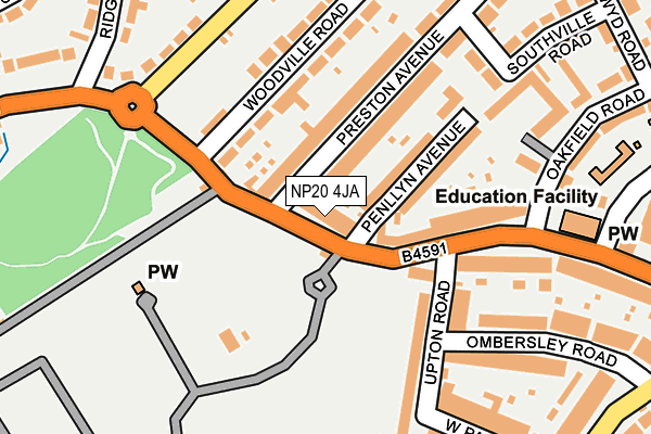 NP20 4JA map - OS OpenMap – Local (Ordnance Survey)
