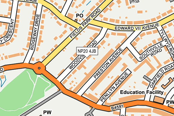 NP20 4JB map - OS OpenMap – Local (Ordnance Survey)