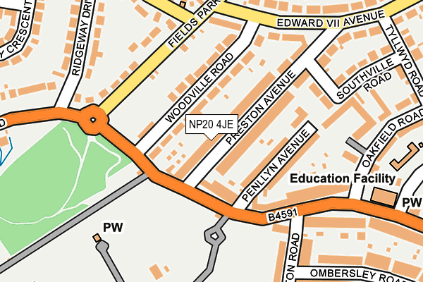 NP20 4JE map - OS OpenMap – Local (Ordnance Survey)
