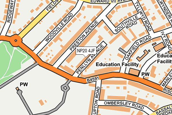 NP20 4JF map - OS OpenMap – Local (Ordnance Survey)