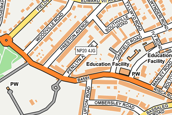 NP20 4JG map - OS OpenMap – Local (Ordnance Survey)