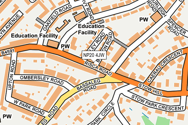 NP20 4JW map - OS OpenMap – Local (Ordnance Survey)