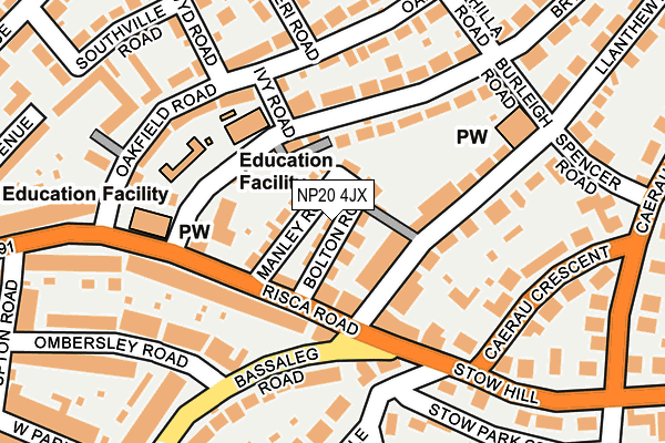 NP20 4JX map - OS OpenMap – Local (Ordnance Survey)