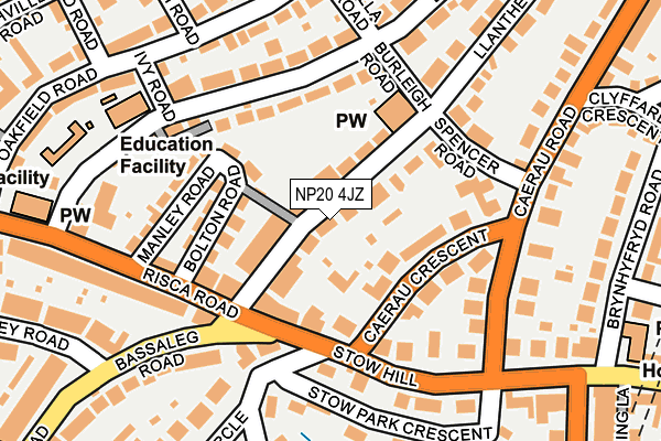 NP20 4JZ map - OS OpenMap – Local (Ordnance Survey)
