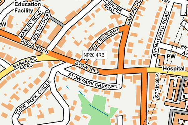 NP20 4RB map - OS OpenMap – Local (Ordnance Survey)