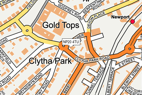 NP20 4TU map - OS OpenMap – Local (Ordnance Survey)