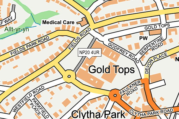 NP20 4UR map - OS OpenMap – Local (Ordnance Survey)
