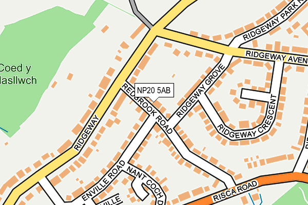 NP20 5AB map - OS OpenMap – Local (Ordnance Survey)