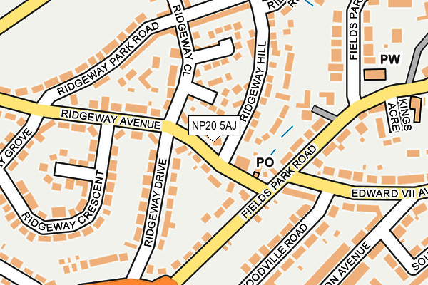 NP20 5AJ map - OS OpenMap – Local (Ordnance Survey)