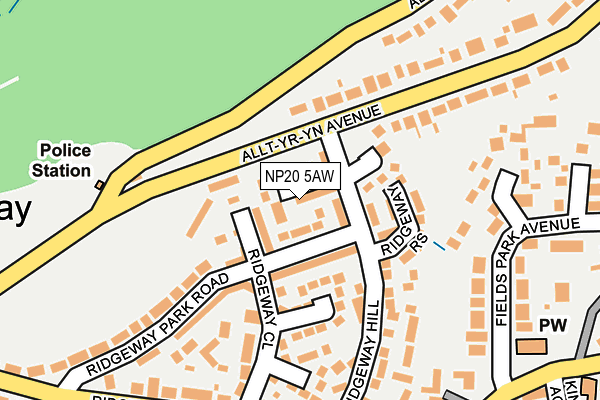 NP20 5AW map - OS OpenMap – Local (Ordnance Survey)