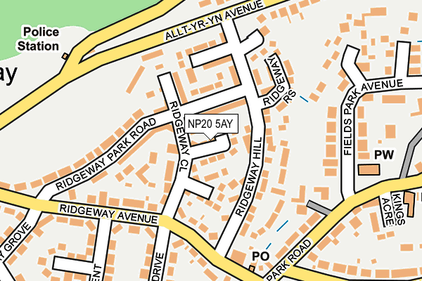 NP20 5AY map - OS OpenMap – Local (Ordnance Survey)