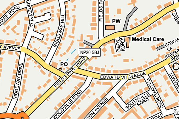 NP20 5BJ map - OS OpenMap – Local (Ordnance Survey)