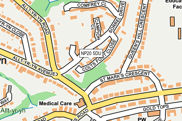 NP20 5DU map - OS OpenMap – Local (Ordnance Survey)