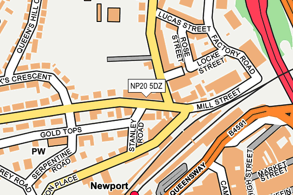 NP20 5DZ map - OS OpenMap – Local (Ordnance Survey)