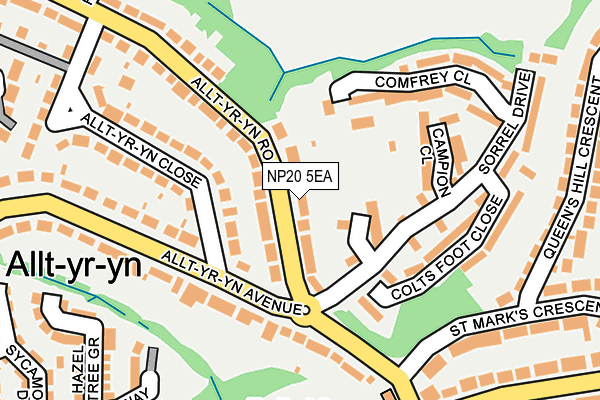 NP20 5EA map - OS OpenMap – Local (Ordnance Survey)