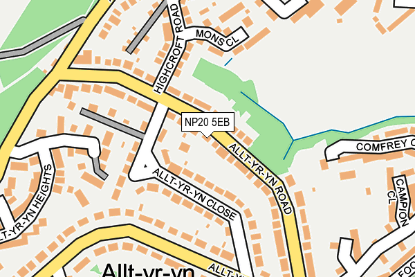 NP20 5EB map - OS OpenMap – Local (Ordnance Survey)
