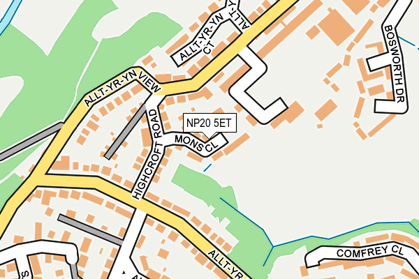 NP20 5ET map - OS OpenMap – Local (Ordnance Survey)