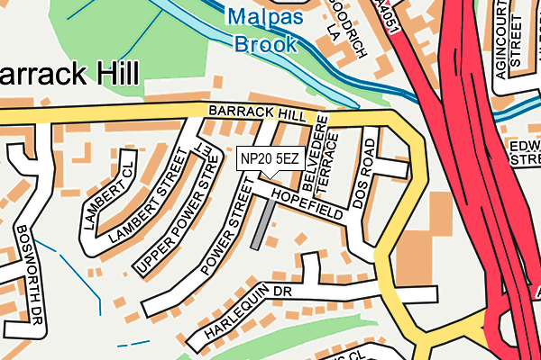 NP20 5EZ map - OS OpenMap – Local (Ordnance Survey)