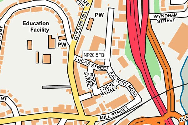 NP20 5FB map - OS OpenMap – Local (Ordnance Survey)