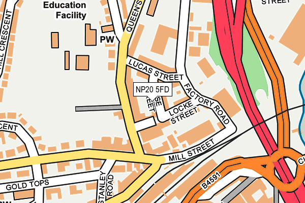 NP20 5FD map - OS OpenMap – Local (Ordnance Survey)
