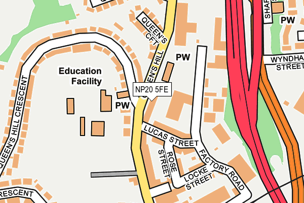 NP20 5FE map - OS OpenMap – Local (Ordnance Survey)