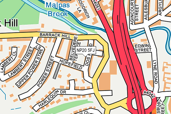 NP20 5FJ map - OS OpenMap – Local (Ordnance Survey)