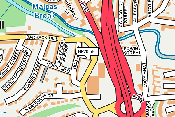 NP20 5FL map - OS OpenMap – Local (Ordnance Survey)
