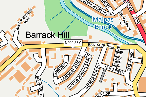 NP20 5FY map - OS OpenMap – Local (Ordnance Survey)