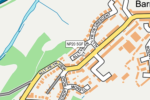 NP20 5GF map - OS OpenMap – Local (Ordnance Survey)
