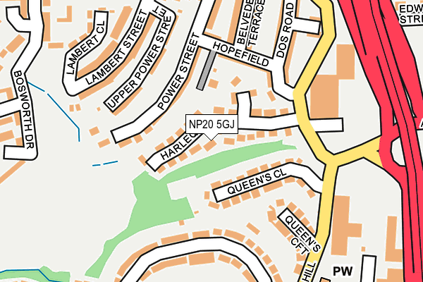 NP20 5GJ map - OS OpenMap – Local (Ordnance Survey)