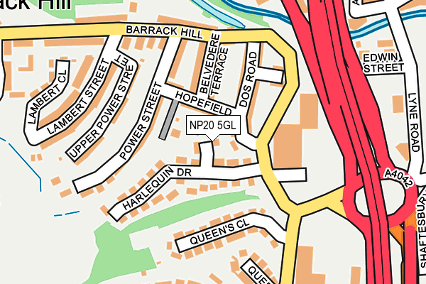 NP20 5GL map - OS OpenMap – Local (Ordnance Survey)