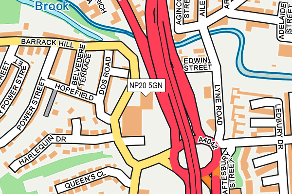 NP20 5GN map - OS OpenMap – Local (Ordnance Survey)