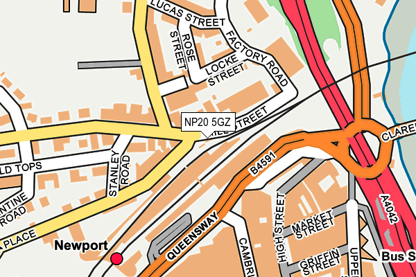 NP20 5GZ map - OS OpenMap – Local (Ordnance Survey)