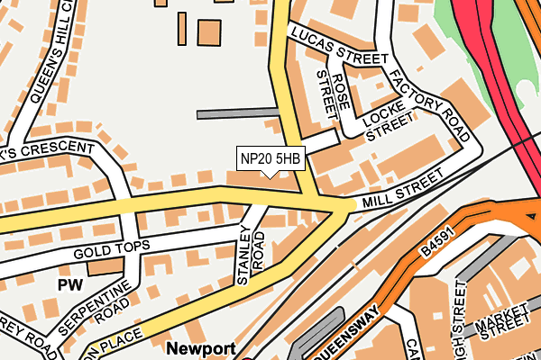 NP20 5HB map - OS OpenMap – Local (Ordnance Survey)
