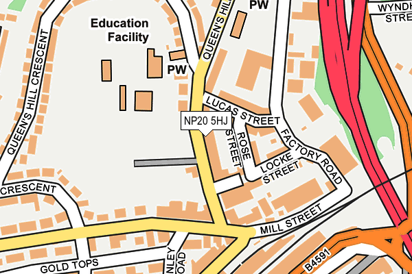 NP20 5HJ map - OS OpenMap – Local (Ordnance Survey)