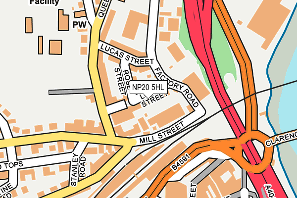 NP20 5HL map - OS OpenMap – Local (Ordnance Survey)