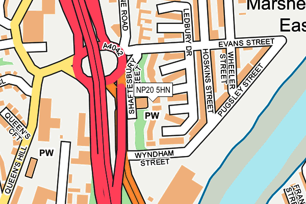 NP20 5HN map - OS OpenMap – Local (Ordnance Survey)