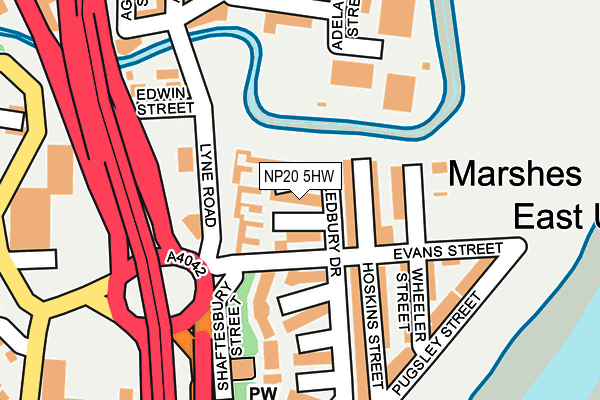 NP20 5HW map - OS OpenMap – Local (Ordnance Survey)