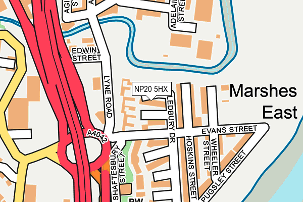 NP20 5HX map - OS OpenMap – Local (Ordnance Survey)