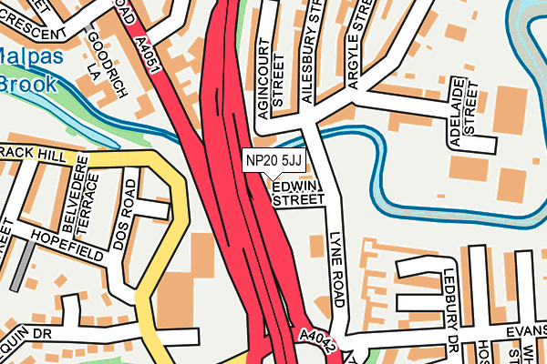 NP20 5JJ map - OS OpenMap – Local (Ordnance Survey)