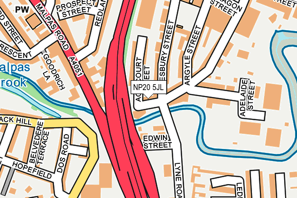 NP20 5JL map - OS OpenMap – Local (Ordnance Survey)
