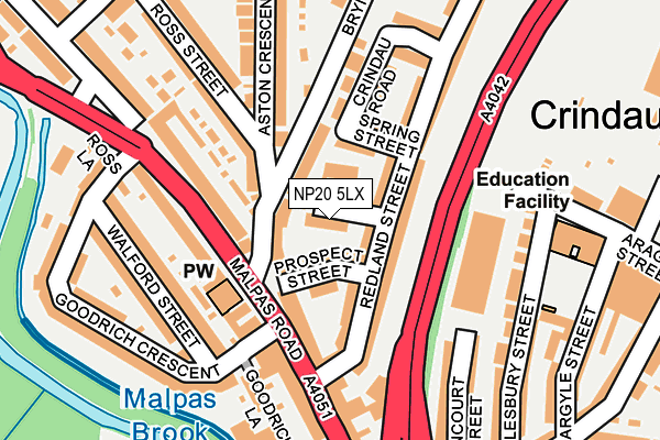 NP20 5LX map - OS OpenMap – Local (Ordnance Survey)