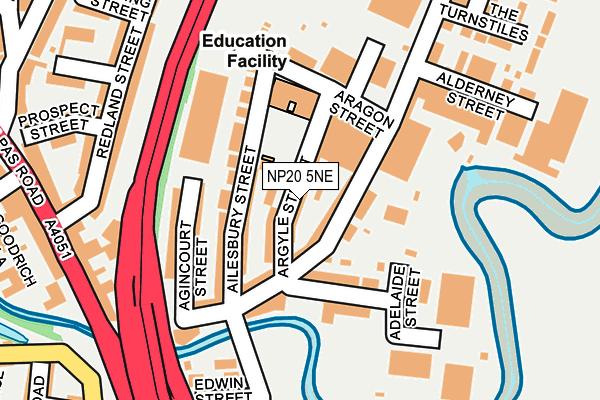 NP20 5NE map - OS OpenMap – Local (Ordnance Survey)