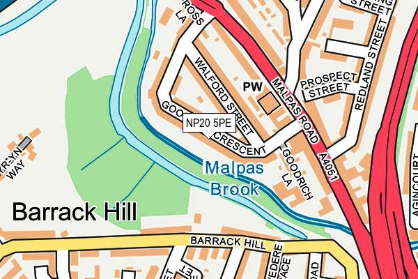 NP20 5PE map - OS OpenMap – Local (Ordnance Survey)
