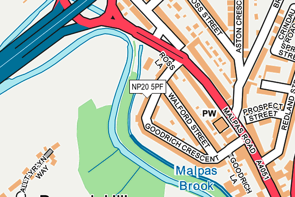 NP20 5PF map - OS OpenMap – Local (Ordnance Survey)