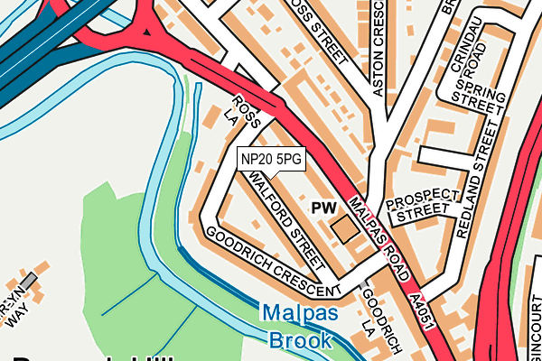NP20 5PG map - OS OpenMap – Local (Ordnance Survey)