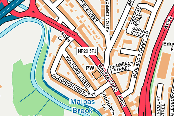 NP20 5PJ map - OS OpenMap – Local (Ordnance Survey)