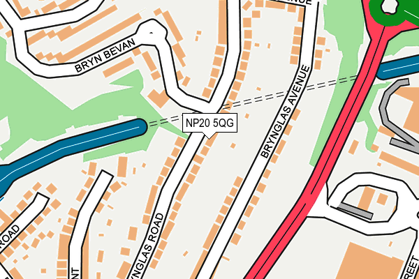 NP20 5QG map - OS OpenMap – Local (Ordnance Survey)