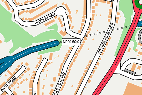 NP20 5QX map - OS OpenMap – Local (Ordnance Survey)