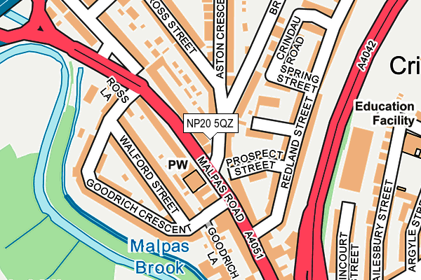 NP20 5QZ map - OS OpenMap – Local (Ordnance Survey)